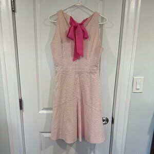 J Crew seersucker pink and white dress
